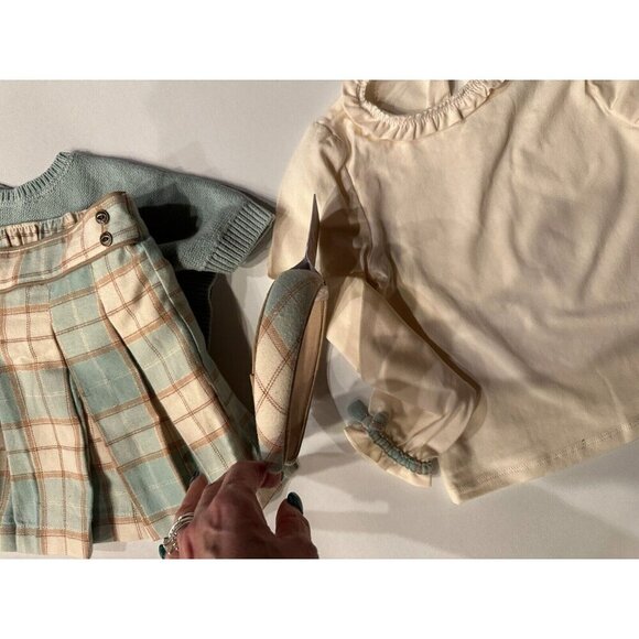 NWT Tommy Bahama Christmas Holiday Dress up Girls 4 Pc Sweater vest Skirt Sz 4T - Picture 11 of 13